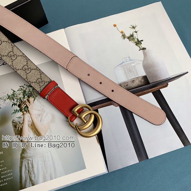 Gucci經典皮帶 古奇GGSupreme小牛皮腰帶 古奇2020早春新款  jjp1560